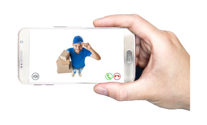 Videoüberwachung_Postbote_Smartphone